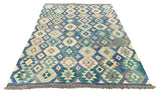 26932- Kelim Hand-Woven/Flat Weaved/Handmade Afghan /Carpet Tribal/Nomadic Authentic/Size: 7'7" x 5'7"