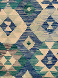 26932- Kelim Hand-Woven/Flat Weaved/Handmade Afghan /Carpet Tribal/Nomadic Authentic/Size: 7'7" x 5'7"