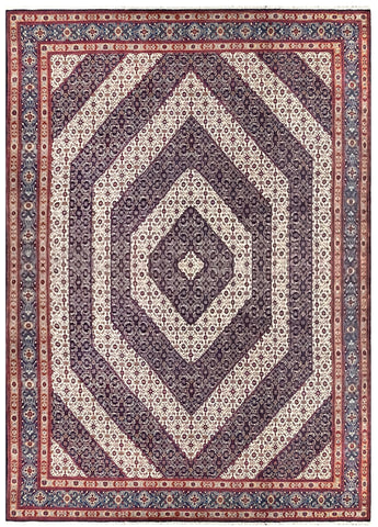 26865-Moud Handmade/Hand-Knotted Persian Rug/Traditional/Carpet Authentic/ Size: 13'1" x 9'3"