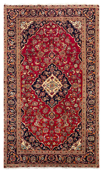 26874-Kashan Hand-Knotted/Handmade Persian Rug/Carpet Traditional/Authentic/Size: 8'5" x 5'0"