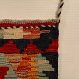 26946- Kelim Hand-Woven/Flat Weaved/Handmade Afghan /Carpet Tribal/Nomadic Authentic/Size: 6'4" x 2'6"