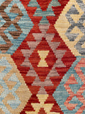 26968- Kelim Hand-Woven/Flat Weaved/Handmade Afghan /Carpet Tribal/Nomadic Authentic/Size: 6'6" x 4'10"