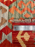 26968- Kelim Hand-Woven/Flat Weaved/Handmade Afghan /Carpet Tribal/Nomadic Authentic/Size: 6'6" x 4'10"
