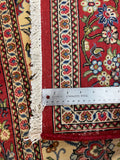 27040-Ghom Hand-knotted/Handmade Persian Rug/Carpet Traditional Authentic/ Size: 5'1" x 3'6"