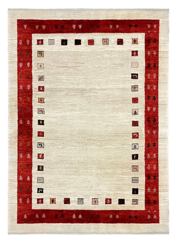 27032- Lori Gabbeh/ Persian Hand-knotted Authentic/Tribal/Nomadic/ Gabbeh / Size: 6'10" x 5'0"