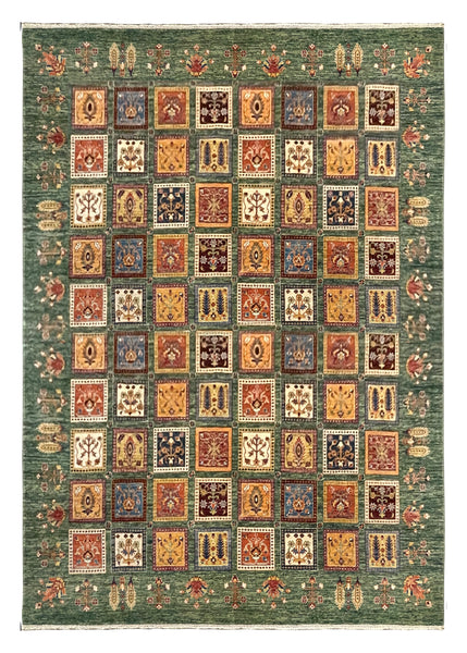 19783 - Chobi Ziegler Hand-Knotted/Handmade Afghan Rug/Carpet Modern Authentic/Size: 10'9" x 8'2"