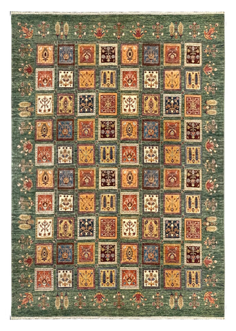 19783 - Chobi Ziegler Hand-Knotted/Handmade Afghan Rug/Carpet Modern Authentic/Size: 10'9" x 8'2"