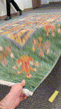 19783 - Chobi Ziegler Hand-Knotted/Handmade Afghan Rug/Carpet Modern Authentic/Size: 10'9" x 8'2"