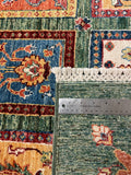 19783 - Chobi Ziegler Hand-Knotted/Handmade Afghan Rug/Carpet Modern Authentic/Size: 10'9" x 8'2"