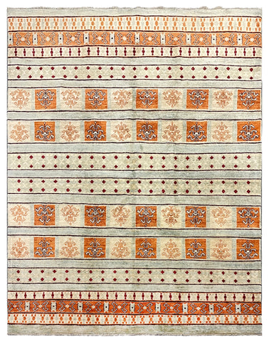 21750-Chobi Ziegler Hand-Knotted/Handmade Afghan Rug/Carpet Modern Authentic/Size: 6'7" x 5'2"