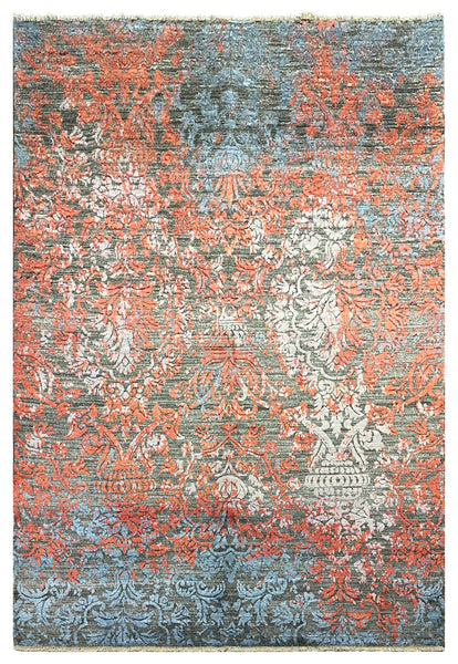 22255 - Indian Hand-knotted/Hand-weaved Rug/Modern/Carpet Authentic/Classic/Contemporary/Modern/Size: 7'9" x 5'4"