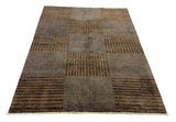 21736-Chobi Ziegler Hand-Knotted/Handmade Afghan Rug/Carpet Modern Authentic/Size: 6'5" x 5'0"