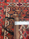 15150-Hatchlu Antique-1929 Handmade/Hand-Knotted Persian Rug/Carpet Tribal/Nomadic Authentic/ Size: 4'8" x 4'9"