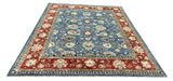 22278 - Chobi Ziegler Hand-knotted/Handmade Afghan Rug/Carpet Traditional Authentic/Size: 9'7" x 7'9"