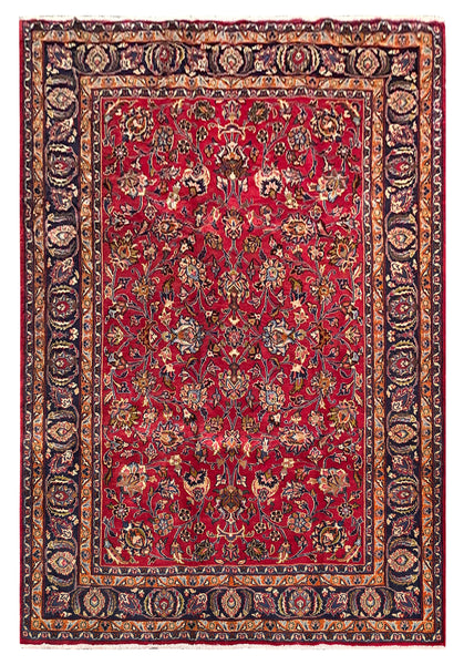 25779-Mashad Hand-Knotted/Handmade Persian Rug/Carpet Traditional Authentic/ Size: 9'8" x 6'6"