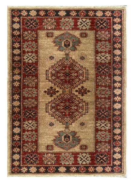 27129- Royal Shirvan Hand-Knotted/Handmade Azerbaijan Rug/Carpet Tribal/Nomadic Authentic/ Size:3'6" x 2'8"/107cm x 81cm