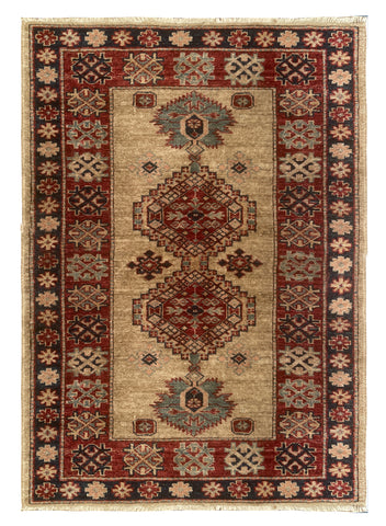 27129- Royal Shirvan Hand-Knotted/Handmade Azerbaijan Rug/Carpet Tribal/Nomadic Authentic/ Size:3'6" x 2'8"/107cm x 81cm
