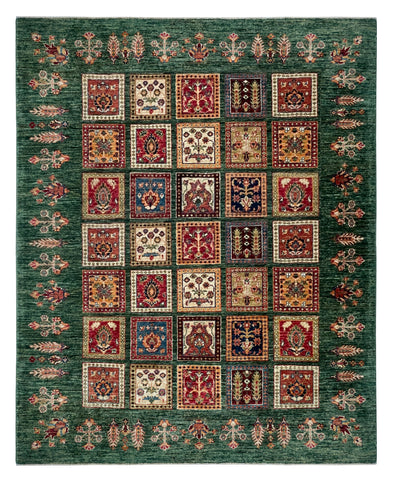 19269-Chobi Ziegler Hand-Knotted/Handmade Afghan Rug/Carpet Tribal/Nomadic Authentic/ Size: 6'5" x 5'2"