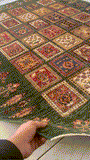 19269-Chobi Ziegler Hand-Knotted/Handmade Afghan Rug/Carpet Tribal/Nomadic Authentic/ Size: 6'5" x 5'2" / 196cm x 157cm
