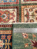 19269-Chobi Ziegler Hand-Knotted/Handmade Afghan Rug/Carpet Tribal/Nomadic Authentic/ Size: 6'5" x 5'2" / 196cm x 157cm