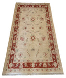 19217-Chobi Ziegler Hand-knotted/Handmade Afghan Rug/Carpet Tribal/Nomadic Authentic/ Size: 4'11''x 2'9''