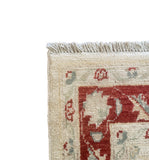 19217-Chobi Ziegler Hand-knotted/Handmade Afghan Rug/Carpet Tribal/Nomadic Authentic/ Size: 4'11''x 2'9''