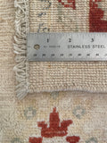 19217-Chobi Ziegler Hand-knotted/Handmade Afghan Rug/Carpet Tribal/Nomadic Authentic/ Size: 4'11''x 2'9''