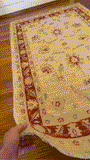 19217-Chobi Ziegler Hand-knotted/Handmade Afghan Rug/Carpet Tribal/Nomadic Authentic/ Size: 4'11''x 2'9''