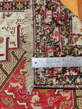 27135 - Kilim Hand-Woven/Flat Weaved/Handmade Afghan Kelim/Carpet Tribal/Nomadic Authentic/Size: 6'9" x 4'3"/206cm x 130cm