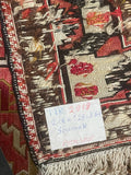 27135 - Kilim Hand-Woven/Flat Weaved/Handmade Afghan Kelim/Carpet Tribal/Nomadic Authentic/Size: 6'9" x 4'3"/206cm x 130cm