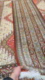 14233 - Ghom Persian Hand-knotted Authentic/ Traditional Runner Silk-made  6'7" x 1'9"/201cm x 53cm