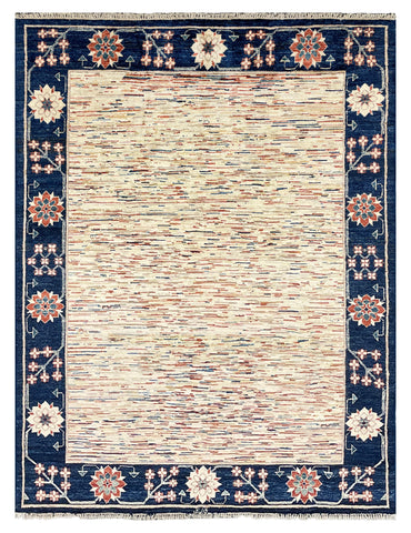 21772 - Chobi Ziegler Hand-Knotted/Handmade Afghan Rug/Carpet Modern Authentic/Size: 6'4" x 4'8"