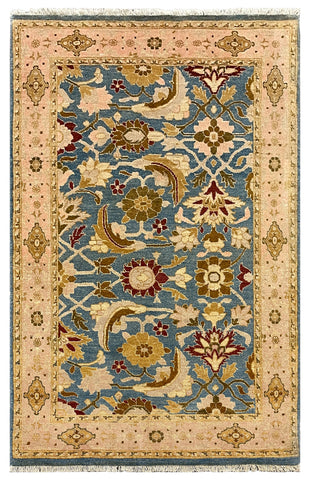 26858- Royal Ushak Hand-Knotted/Handmade Indian Rug/Carpet Traditional/Authentic/Size: 6'3" x 4'0"