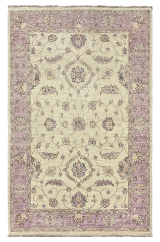 26859- Royal Ushak Hand-Knotted/Handmade Indian Rug/Carpet Traditional/Authentic/Size: 6'2" x 4'0"