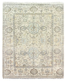 26780- Royal Ushak Hand-Knotted/Handmade Indian Rug/Carpet Traditional/Authentic/Size: 9'10" x 7'10"