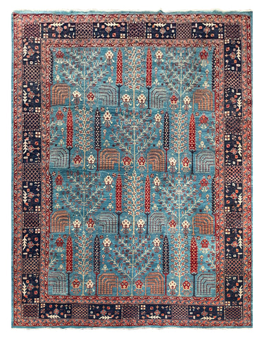 26114-Royal Chobi Ziegler Hand-knotted/Handmade Afghan Rug/Carpet Traditional Authentic/ Size: 11'8" x 8'9"