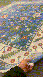 26798- Royal Ushak Hand-Knotted/Handmade Indian Rug/Carpet Traditional/Authentic/Size: 10'2" x 8'1"