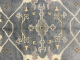 26839- Royal Ushak Hand-Knotted/Handmade Indian Rug/Carpet Traditional/Authentic/Size: 9'10" x 8'4"