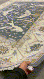 26848- Royal Ushak Hand-Knotted/Handmade Indian Rug/Carpet Traditional/Authentic/Size: 10'3" x 8'1"