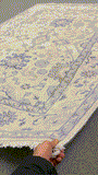 26845- Royal Ushak Hand-Knotted/Handmade Indian Rug/Carpet Traditional/Authentic/Size: 8'11" x 6'2"