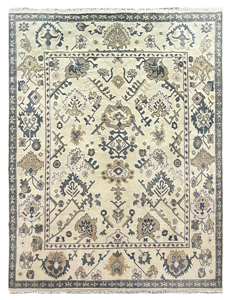 26833- Royal Ushak Hand-Knotted/Handmade Indian Rug/Carpet Traditional/Authentic/Size: 11'7" x 8'11"