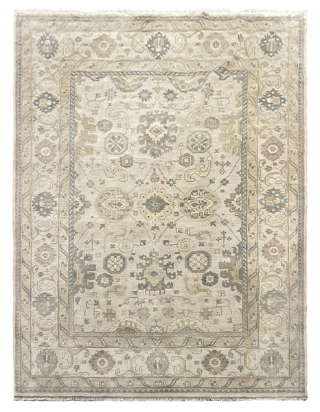 26832- Royal Ushak Hand-Knotted/Handmade Indian Rug/Carpet Traditional/Authentic/Size: 11'11" x 9'0"