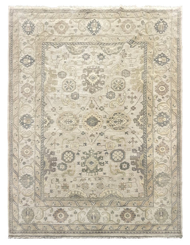 26832- Royal Ushak Hand-Knotted/Handmade Indian Rug/Carpet Traditional/Authentic/Size: 11'11" x 9'0"