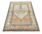 27085-Ghom Hand-knotted/Handmade Persian Rug/Carpet Traditional Authentic/ Size: 5'6" x 3'9"