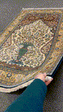 27085-Ghom Hand-knotted/Handmade Persian Rug/Carpet Traditional Authentic/ Size: 5'6" x 3'9"