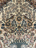 27085-Ghom Hand-knotted/Handmade Persian Rug/Carpet Traditional Authentic/ Size: 5'6" x 3'9"