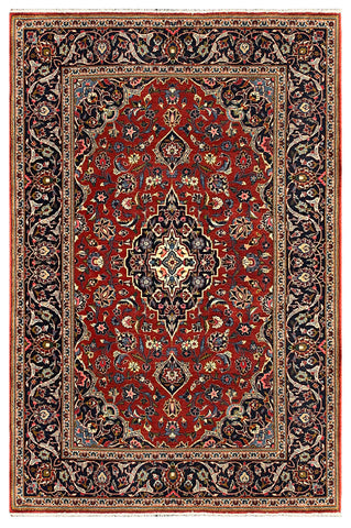27087-Kashan Hand-Knotted/Handmade Persian Rug/Carpet Traditional/Authentic/Size: 6'8" x 4'4"