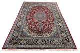 27089- Isfahan Persian Hand-Knotted Authentic/Traditional Carpet/Rug/ Size: 8'3" x 5'1"