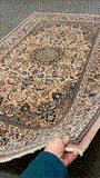 27086- Isfahan Persian Hand-Knotted Authentic/Traditional Carpet/Rug/ Size: 6'0" x 3'10"