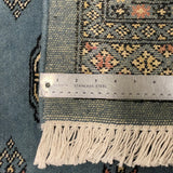 27088-Bokhara Hand-Knotted/Handmade Pakistani Rug/Carpet Tribal/Nomadic Authentic/ Size: 12'1" x 9'2"